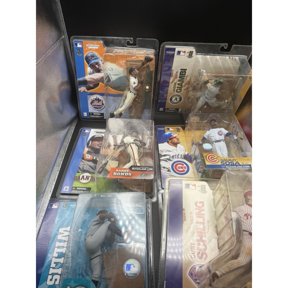 McFarlane MLB 6 Figure Lot Glavine Bonds Sosa Giambi Schilling Willis